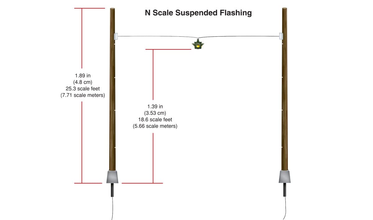 Woodland SCENICS Suspended Flashing Traffic Light 2 Pack N Scale