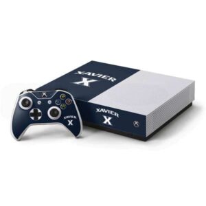 skinit decal gaming skin compatible with xbox one s all-digital edition bundle - officially licensed college xavier university design