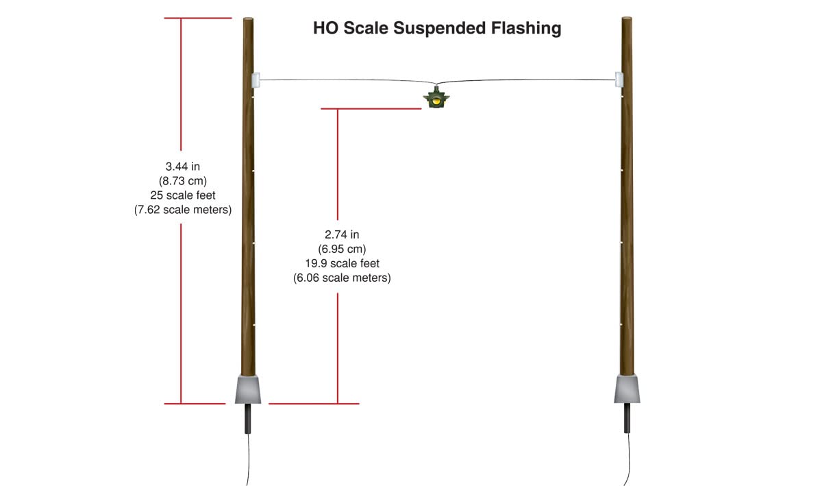 Woodland SCENICS Suspended Flashing Traffic Light 2 Pack HO Scale