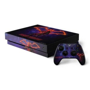 skinit decal gaming skin compatible with xbox one x console and controller bundle - officially licensed warner bros red hood design