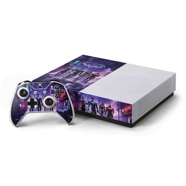 Skinit Decal Gaming Skin Compatible with Xbox One S All-Digital Edition Bundle - Officially Licensed Warner Bros Gotham Knights Design