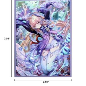 60ct (Sangonomiya Kokomi) Top Loading Trading Card Sleeves Deck Protector for MTG/TCG/PTC Sized Cards 67x92mm (A03)