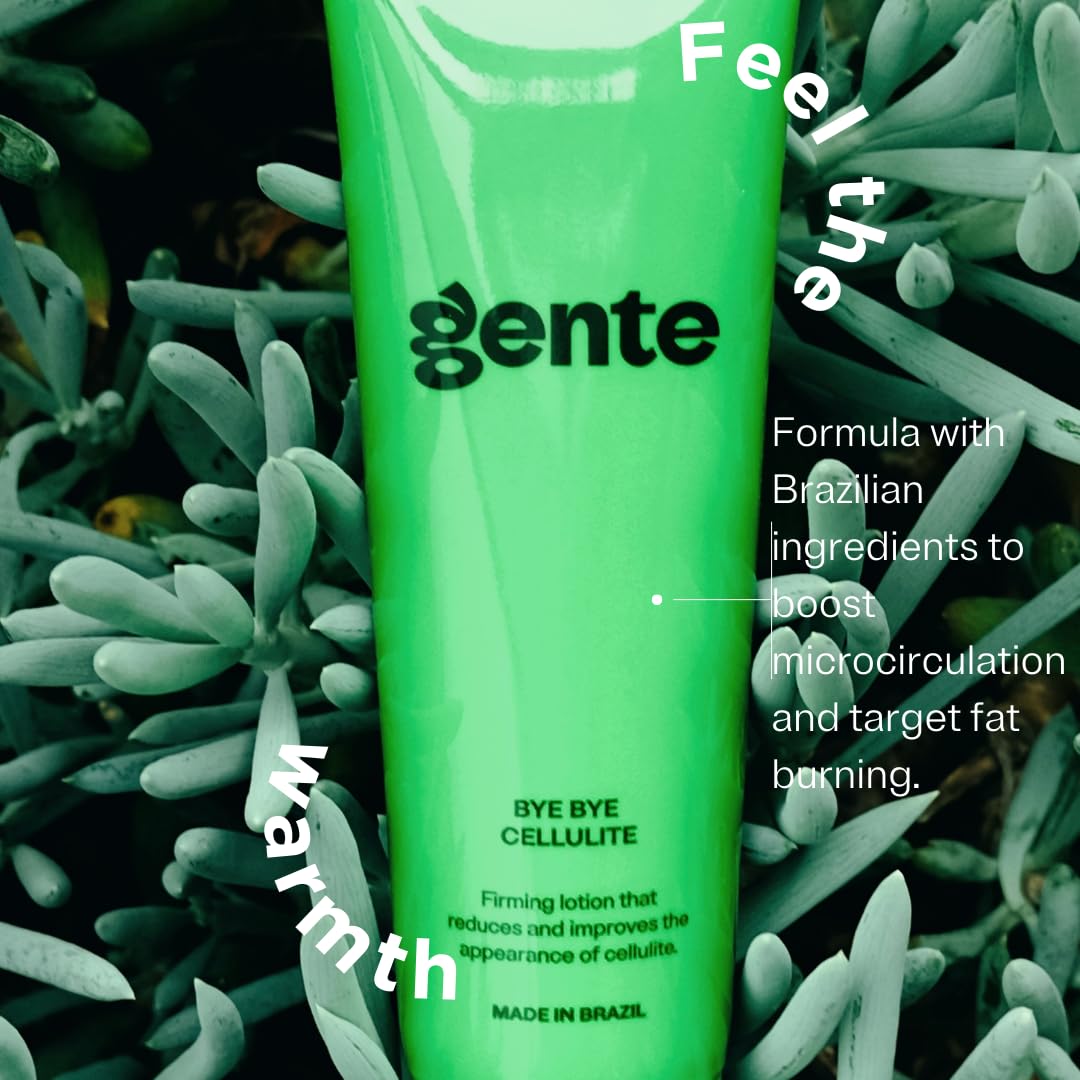 Gente Beauty Bye Bye Cellulite - Firming Lotion - Cellulite Remover, Skin Tightening Cream for Body, Anti Cellulite Cream, Belly Firming Cream, Skin Firming Body Lotion - 4.3FL OZ