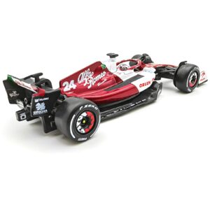 IYASFPFP Bburago 1:43 2022 Alfa Romeo F1 Racing Team C42 #24 Guanyu Zhou #77 Valtteri Bottas Alloy Car Diecast Car Model Toy Collection (2022 C42 NO.24 w/ Acrylic Box)