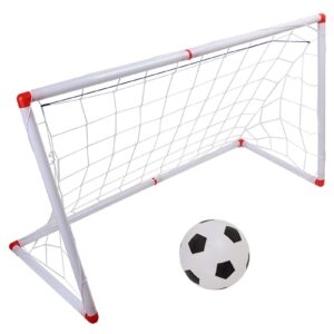 restokki little easy football soccer hoop set, game indoor outdoor sport toys for backyard fun summer play, goal with net, for kids, toddlers, boys girls (106cm)