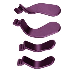 4pcs controller paddles for xboxone elite controller series, stainless steel replacement game controller interchangeable paddles for xboxone elite controller series 2 model 1797 (purple)