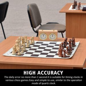 fayle Chess Clock Timer,Board Game Analog Wooden Competition Timing Tools High Accuracy Mechanical for Various Games