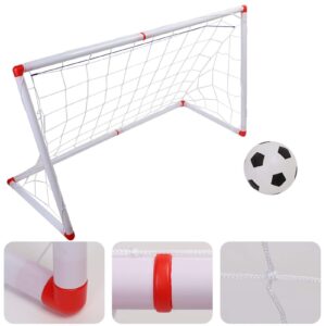 Restokki Little Easy Football Soccer Hoop Set, Game Indoor Outdoor Sport Toys for Backyard Fun Summer Play, Goal with Net, for Kids, Toddlers, Boys Girls (106cm)