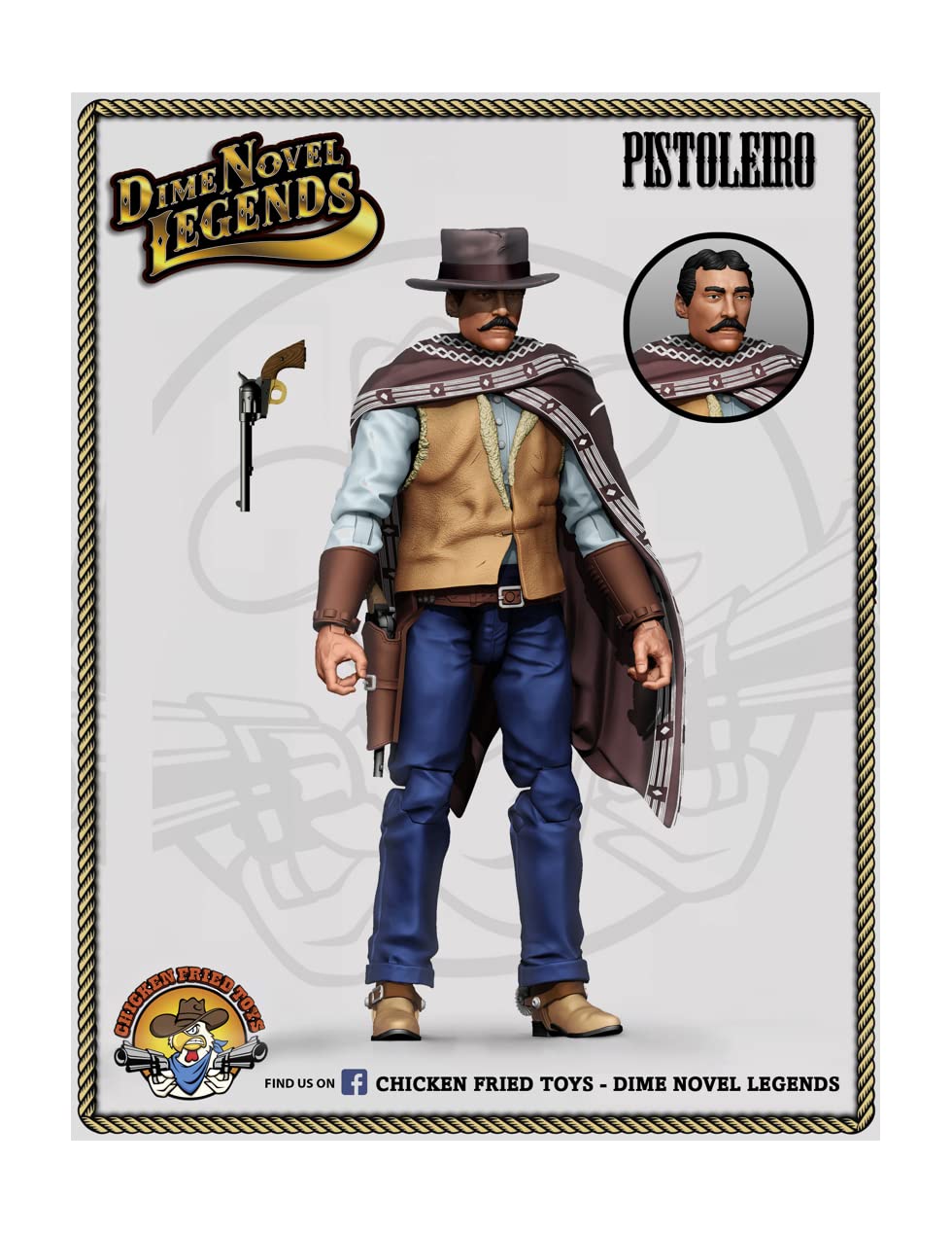 Dime Novel Legends 1/18 Scale (4inch Tall) Pistoleiro Old west Action Figure