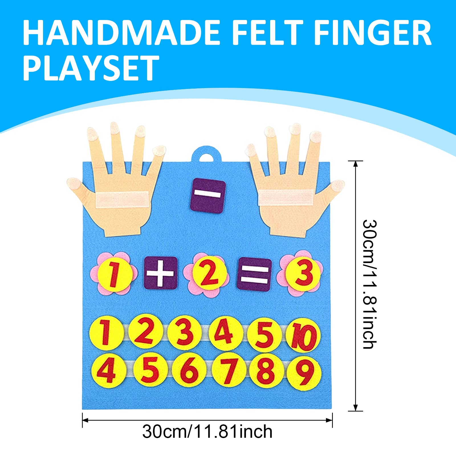 Milageto Felt Board Finger Numbers Counting Toy Educational Toys Learning Sensory Toys Math Addition and Subtraction for Preschool Girls Boys Kids