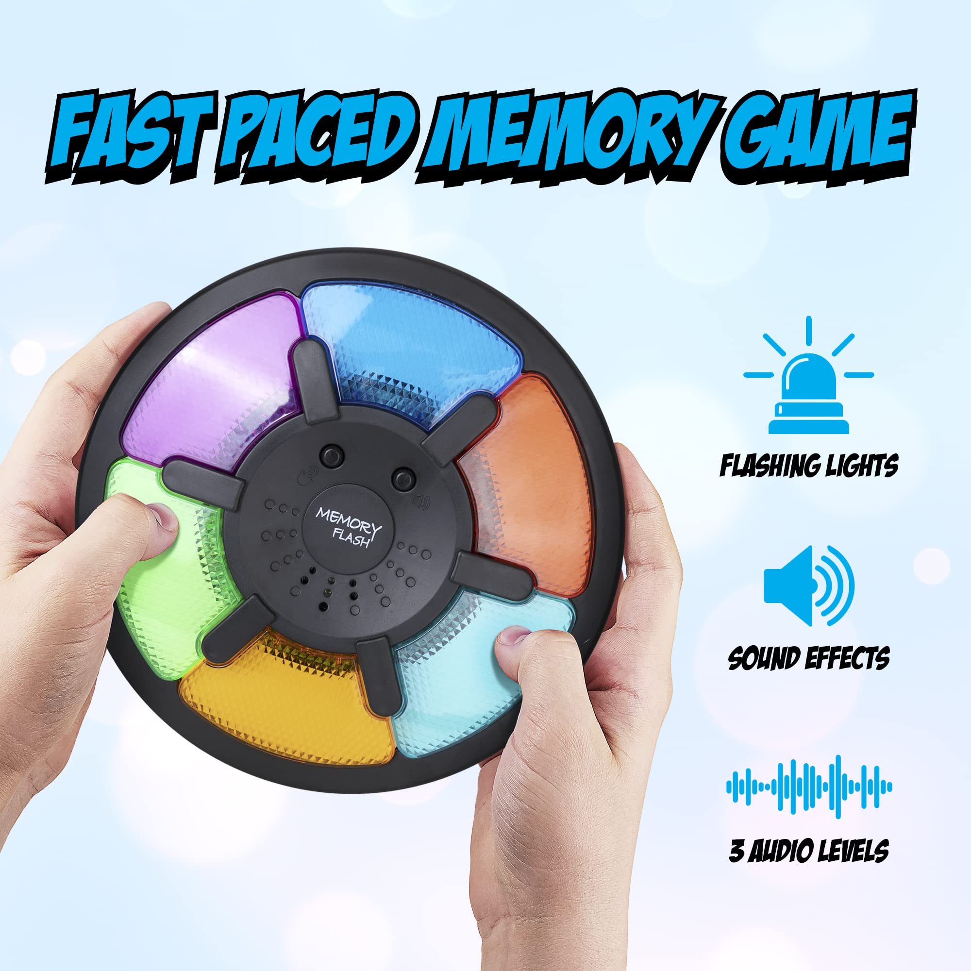 Point Games Handheld Memory Game, Kids Electronic Games, Sequence Fun for Kids with Lights & Sounds, Brain Challenge for Boys & Girls Ages 8+