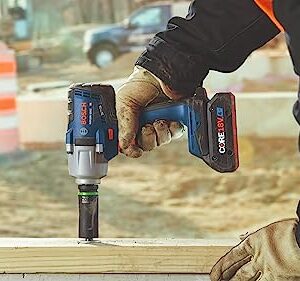 BOSCH GDS18V-330CN 18V Brushless Cordless Connected-Ready 1/2 In. Mid-Torque Impact Wrench with Friction Ring and Thru-Hole (Bare Tool)