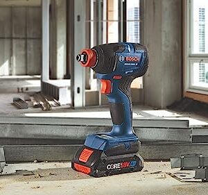 BOSCH GXL18V-260B26 18V 2-Tool Combo Kit with 1/2 In. Hammer Drill/Driver, 1/4 In. and 1/2 In. Two-In-One Bit/Socket Impact Driver, (1) CORE18V 8 Ah Battery and (1) CORE18V 4 Ah Battery