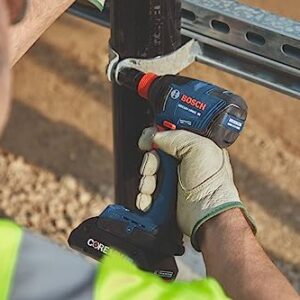 BOSCH GXL18V-260B26 18V 2-Tool Combo Kit with 1/2 In. Hammer Drill/Driver, 1/4 In. and 1/2 In. Two-In-One Bit/Socket Impact Driver, (1) CORE18V 8 Ah Battery and (1) CORE18V 4 Ah Battery