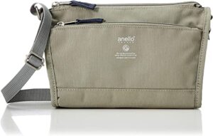 anero grande cabin gtm0173z mini shoulder bag, lightweight, water repellent, multiple storage, gray beige