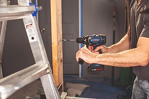 BOSCH GXL18V-260B26 18V 2-Tool Combo Kit with 1/2 In. Hammer Drill/Driver, 1/4 In. and 1/2 In. Two-In-One Bit/Socket Impact Driver, (1) CORE18V 8 Ah Battery and (1) CORE18V 4 Ah Battery