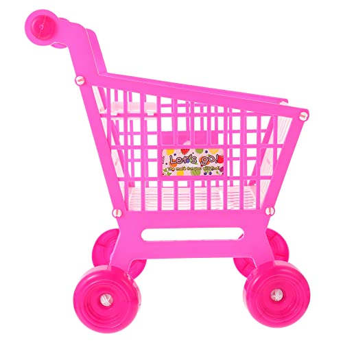 STOBOK Baby Push Car 1pc Mini Supermarket Cart Toys Simulated Shopping Cart for Kids Grocery Shopping Cart Store Trolley Pretend Play, Assembly Required, Ages 3+ Desk Topper