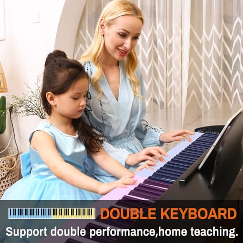 AODSK 88-Key Weighted Hammer Action Digital Piano with Speakers,Furniture Stand and Triple Pedals,Beginner's Course- Comes With Headphones,Piano Lessons,B-83S