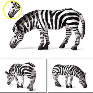 Gemini&Genius Zebras Toys, Wild Life Zoo Animal Figurines African Jungle Animal Action Figure Playset Gift for Kids Educational, Cake Toppers, Party Supplies, Animal Toy Set