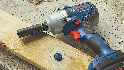 BOSCH GDS18V-330CN 18V Brushless Cordless Connected-Ready 1/2 In. Mid-Torque Impact Wrench with Friction Ring and Thru-Hole (Bare Tool)