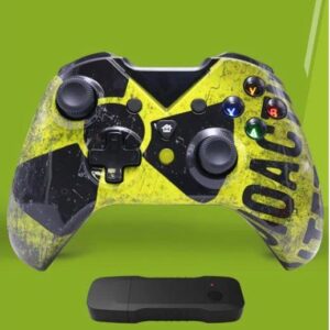 ETAMOON Wireless Gaming Controller compatible with Windows PC, USB Charging, LED Backlight (Black-yellow)