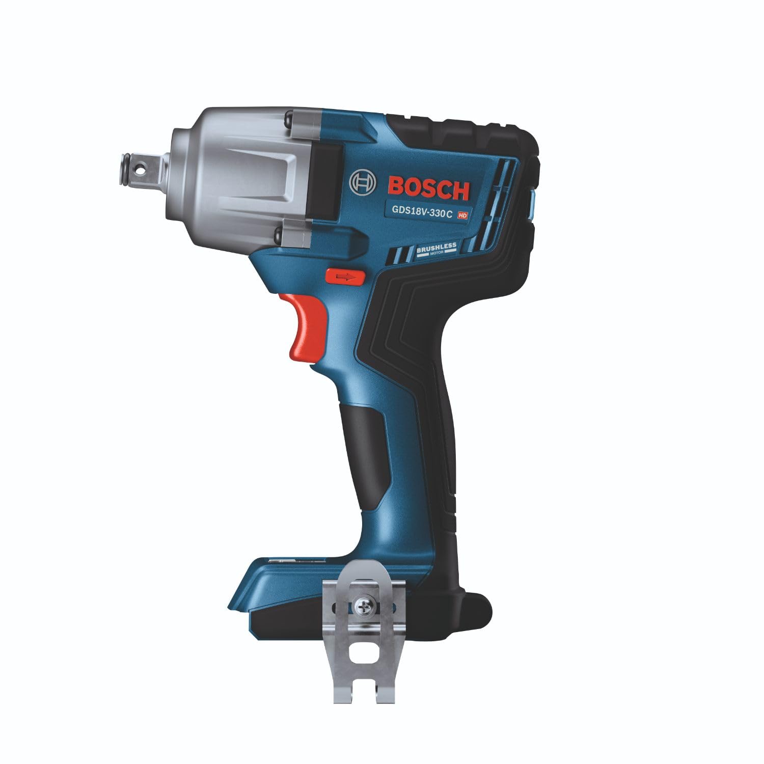 BOSCH GDS18V-330CN 18V Brushless Cordless Connected-Ready 1/2 In. Mid-Torque Impact Wrench with Friction Ring and Thru-Hole (Bare Tool)