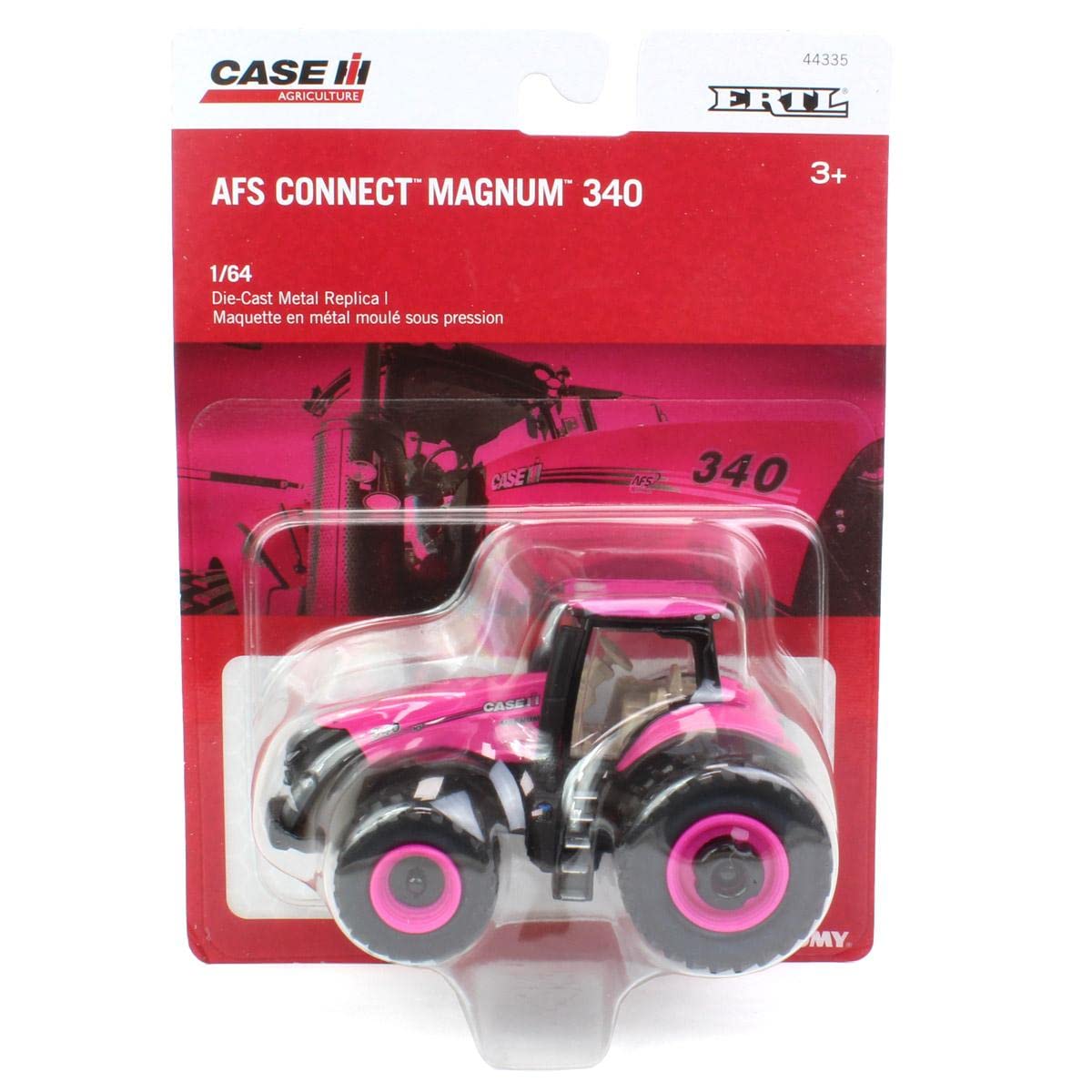 ERTL 1/64 Pink Case IH AFS Connect Magnum 340 w/Front & Rear Duals 44335