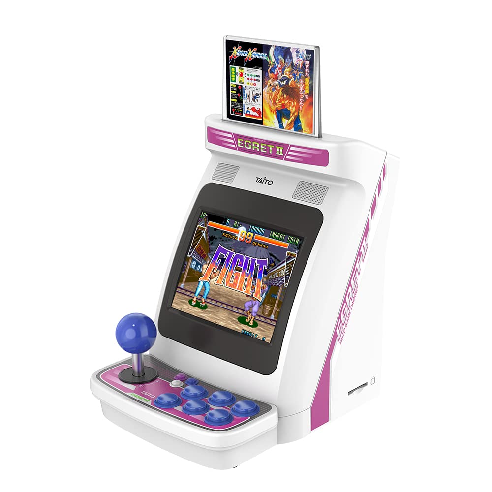 Taito Egret II Mini - Limited Blue Edition - Mini Arcade Machine with 40 pre-Installed Games: Space Invaders, Bubble Bobble and More