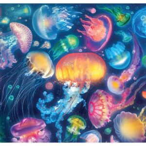 Buffalo Games - Eduard - Jellyfish Fantasy - 1500 Piece Jigsaw Puzzle for Adults Challenging Puzzle Perfect for Game Nights - Finished Puzzle Size is 38.50 x 26.50