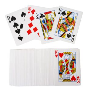 Yuanhe Jumbo Large Playing Cards - Giant Deck of Cards Oversized Full Deck Huge Poker for Casino Party Decorations, 5x7 inch