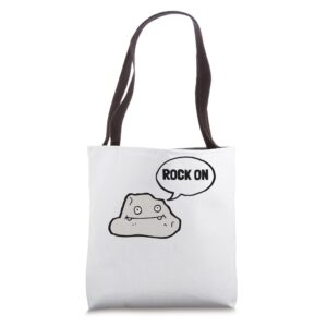 rock on - geology rockhounding and fossil collector tote bag