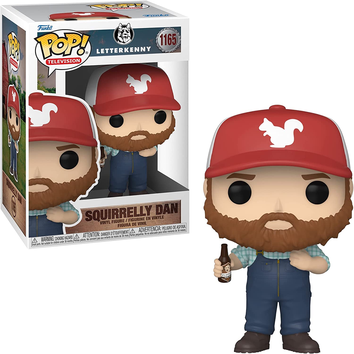 TOYBOP Protector + Letterkenny Pop! Television Vinyl Figurine (Bundled with Funko Compatible Pop Box Protector Case) (Squirrelly Dan)