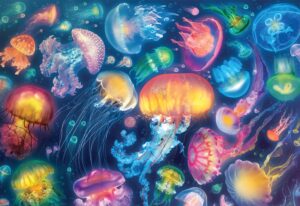 buffalo games - eduard - jellyfish fantasy - 1500 piece jigsaw puzzle for adults challenging puzzle perfect for game nights - finished puzzle size is 38.50 x 26.50