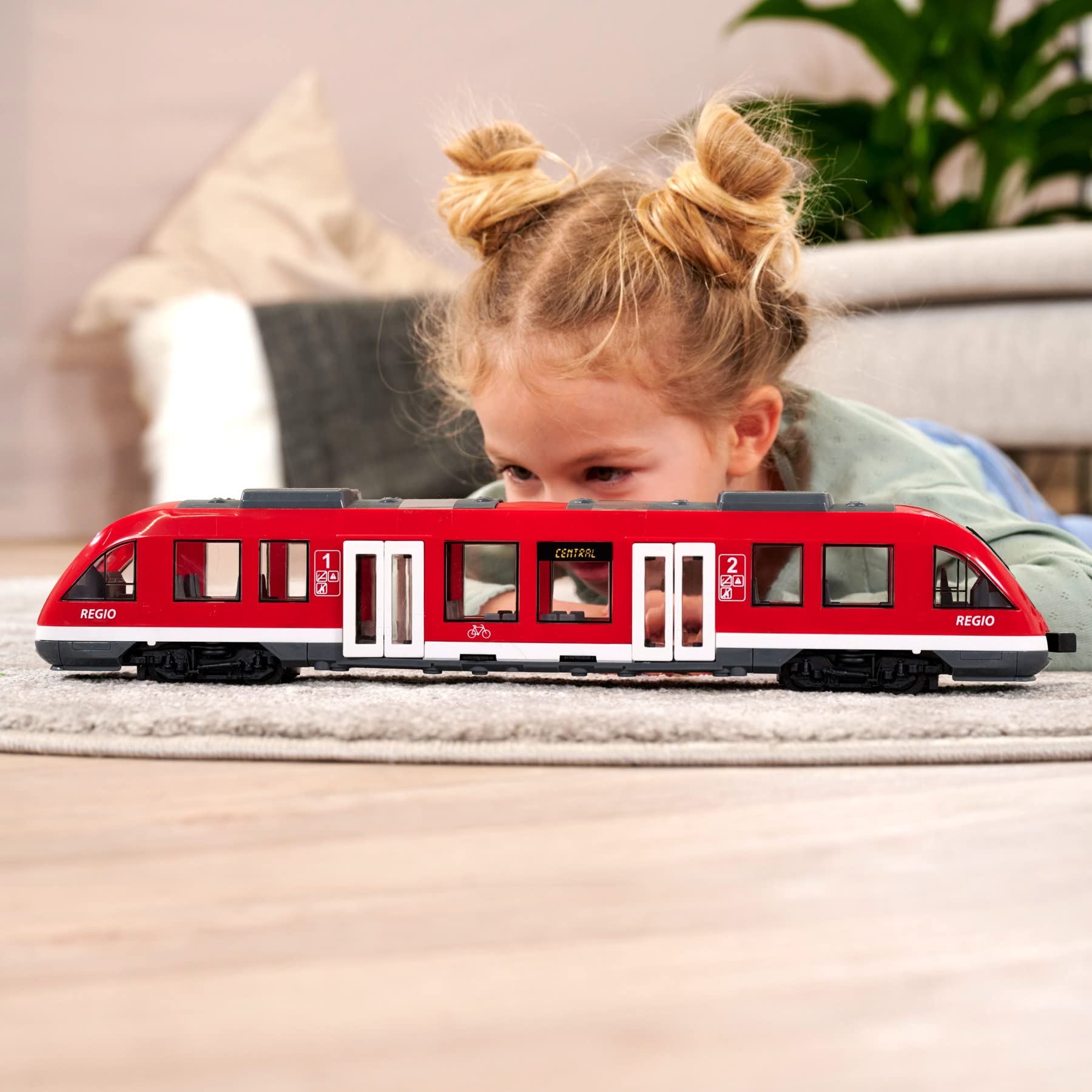 Dickie Toys 203748002ONL City Train Toy Vehicle, red