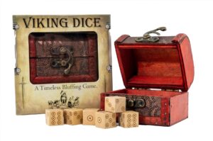 ancient toys viking dice from a fast-paced bluffing game similar to liar’s dice, mia, dudo and perudo. great party game that is fun and easy to learn!…