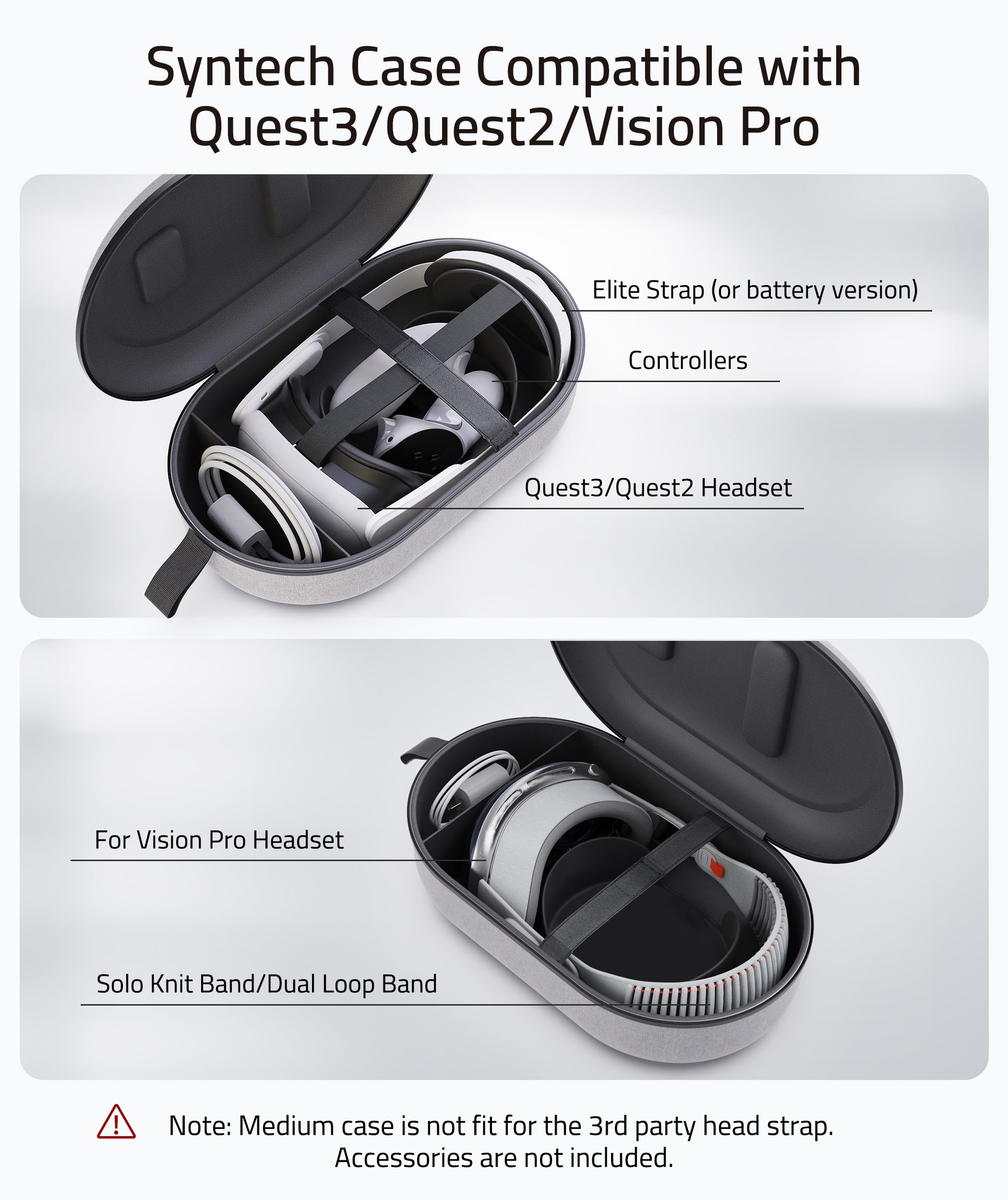 Syntech Hard Carrying Case with 10,000mAh VR Battery Pack Compatible with Meta/Oculus Quest2