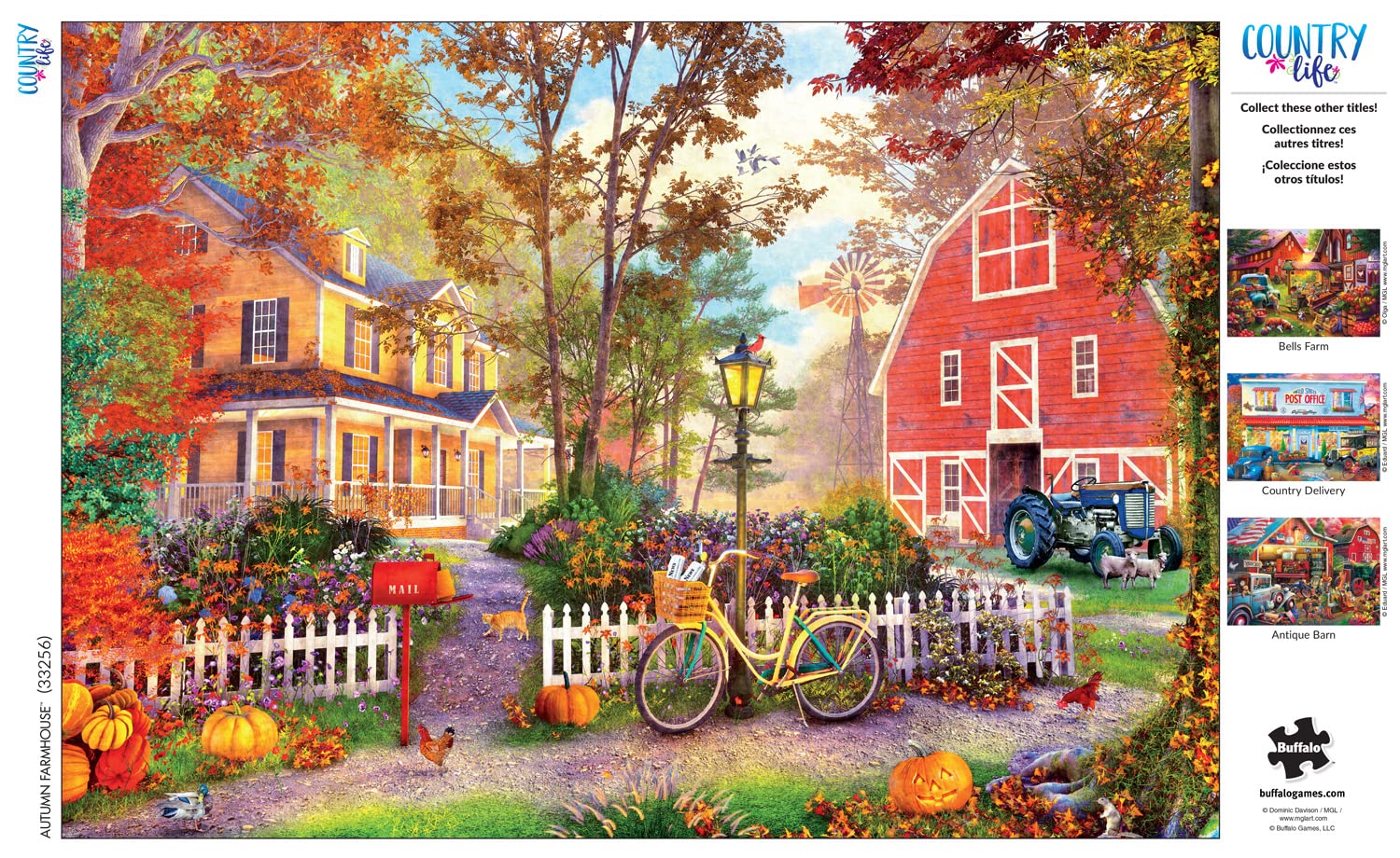 Buffalo Games - Country Life - Autumn Farmhouse - 500 Piece Jigsaw Puzzle