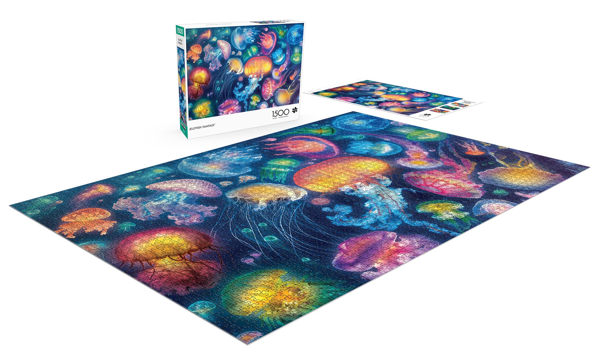 Buffalo Games - Eduard - Jellyfish Fantasy - 1500 Piece Jigsaw Puzzle for Adults Challenging Puzzle Perfect for Game Nights - Finished Puzzle Size is 38.50 x 26.50