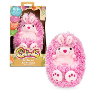 Curlimals Bibi The Bunny - Interactive, Animated, Talking, Giggling Toy Pet, Over 50 Sounds, 5" Plush - New 2023 - Best Birthday Toy Gifts for Boys and Girls