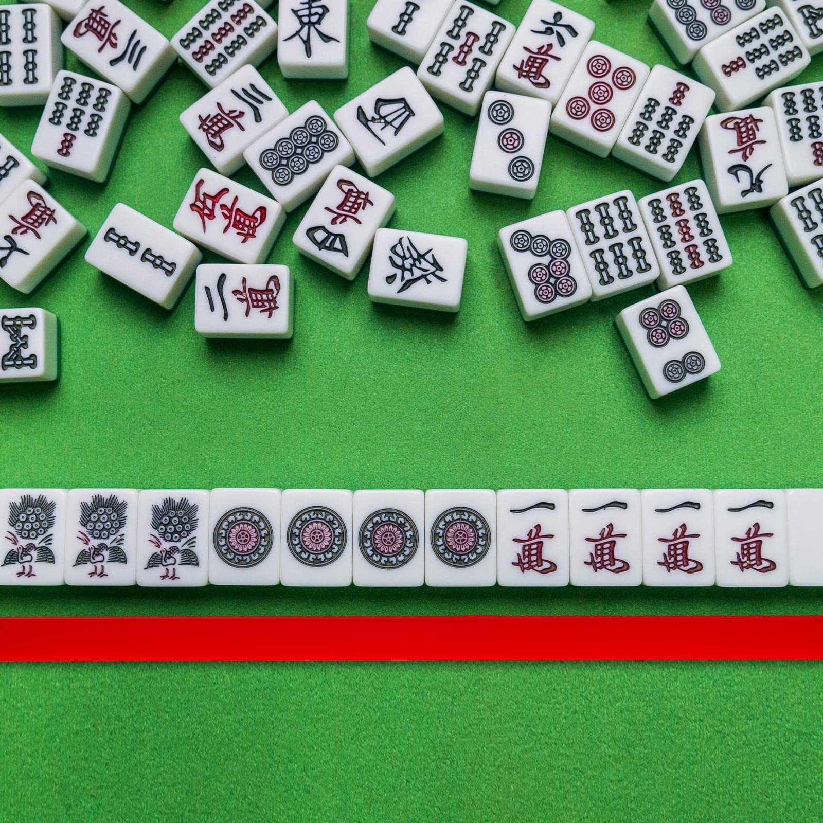 Henoyso Mahjong Tile Pushers 16.3 Inch Colored Acrylic Mahjong Pushers Set of 4 for Playing Mahjong, 4 Colors