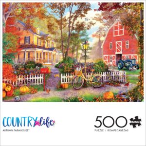 Buffalo Games - Country Life - Autumn Farmhouse - 500 Piece Jigsaw Puzzle