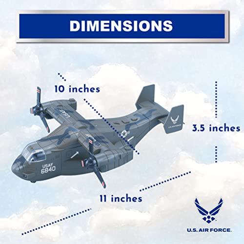 Lollipop United States Air Force Military Helicopter, V-22 Osprey Airplane, 1:72 Scale Aircraft Carrier Model, Battle/Rescue Helicopter Toy w/Sounds, 3+