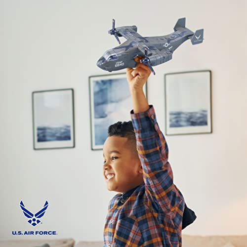 Lollipop United States Air Force Military Helicopter, V-22 Osprey Airplane, 1:72 Scale Aircraft Carrier Model, Battle/Rescue Helicopter Toy w/Sounds, 3+