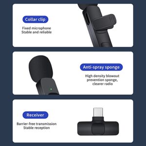 ONIYEA Wireless Lavalier Microphone for iPhone iPad, Plug-Play Wireless Mic, 2 Clip-on Microphones for YouTube | Interview | Podcast | Vlog | Tiktok | Live Stream