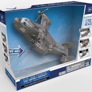 Lollipop United States Air Force Military Helicopter, V-22 Osprey Airplane, 1:72 Scale Aircraft Carrier Model, Battle/Rescue Helicopter Toy w/Sounds, 3+