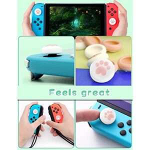 Cute Silicone Joycon Thumb Grip Caps for Nintendo Switch/OLED/Lite Console, Cute Cat Paw Shape Kawaii Silicone Joystick Cover Replacement Thumb Grip Covers for Joycon Switch Controller - Pink, 4PCS