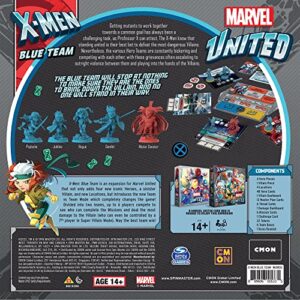 CMON Marvel United X-Men Blue Team Expansion | Tabletop Miniatures Game | Strategy Game | Cooperative Game for Adults and Kids | Ages 14+ | 1-7 Players | Average Playtime 40 Minutes | Made by CMON