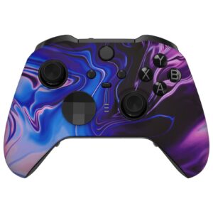 custom elite series 2 controller compatible with xbox one, xbox series s, and xbox series x (purple swirl)