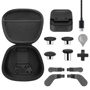 complete component pack for xbox elite controller series 2 - accessories includes 1 carrying case, 1 charging dock, 4 thumbsticks, 4 paddles and 1 adjustment tool black