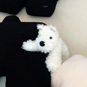 Awcvire West Highland White Terrier Westie Stuffed Plush Dog, Bedtime Buddy Plush Toy, Soft Stuffed Animal Plushies. (White, M)